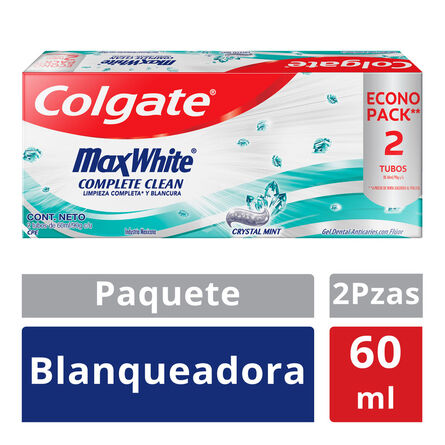 Cremas dentales Max White Colgate 2X60 M image number 2