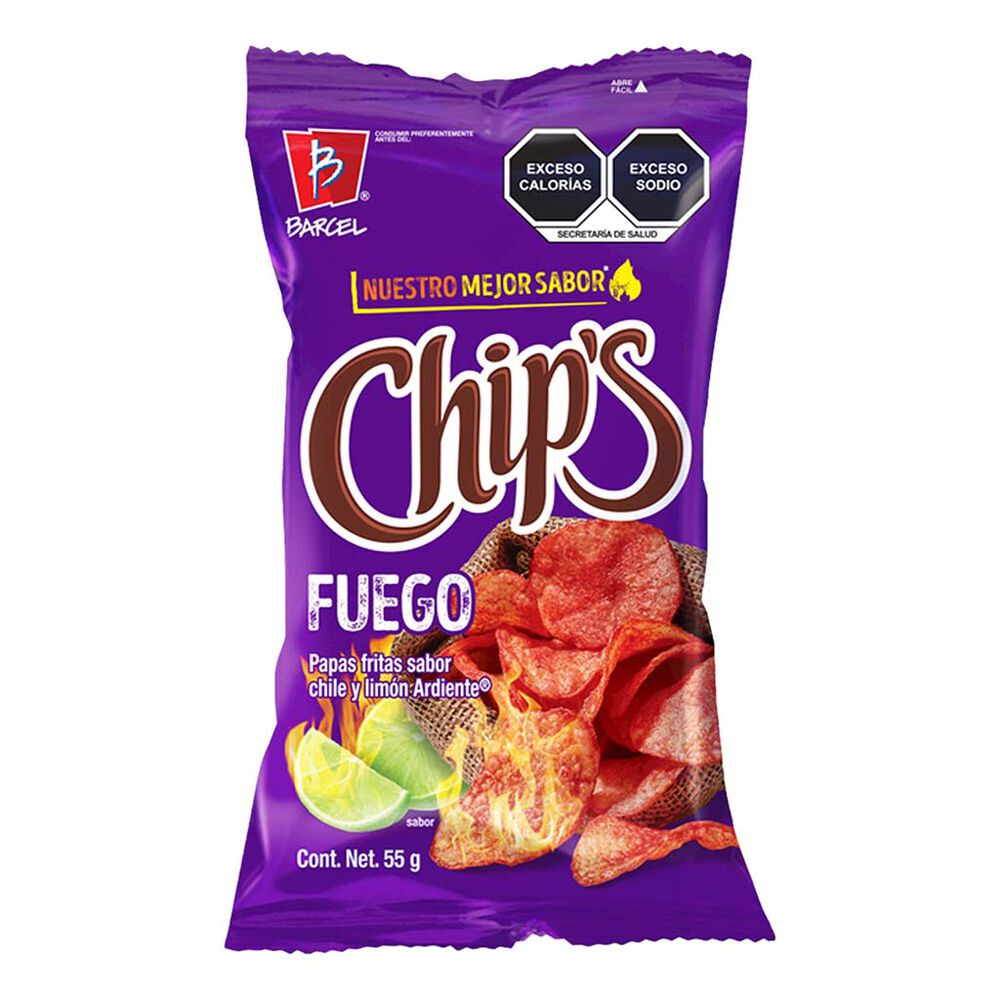 Papas Chips Fuego 55g image number 0