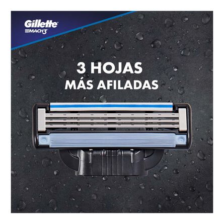 Cartucho Gillette Mach3 con 4 piezas image number 3