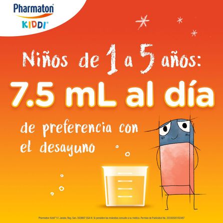 Jarabe Multivitamínico Pharmaton Kiddi Infantil Sabor Naranja-Mandarina 100 ml image number 2