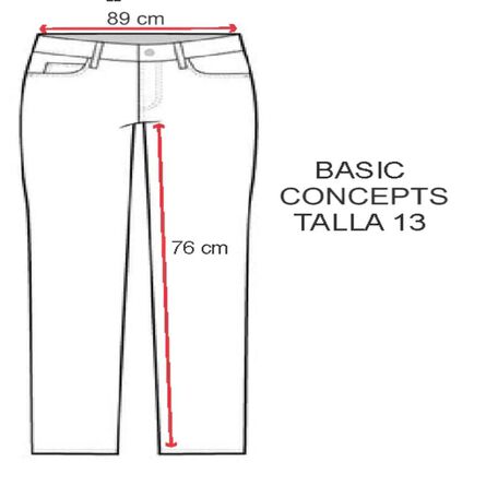 Jeans de Dama Basic Concepts Junior Talla 13 Doble Stone image number 3