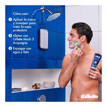 Gel para Afeitar Gillette con Aloe Vera para Cara y Cuerpo 150mL image number 6