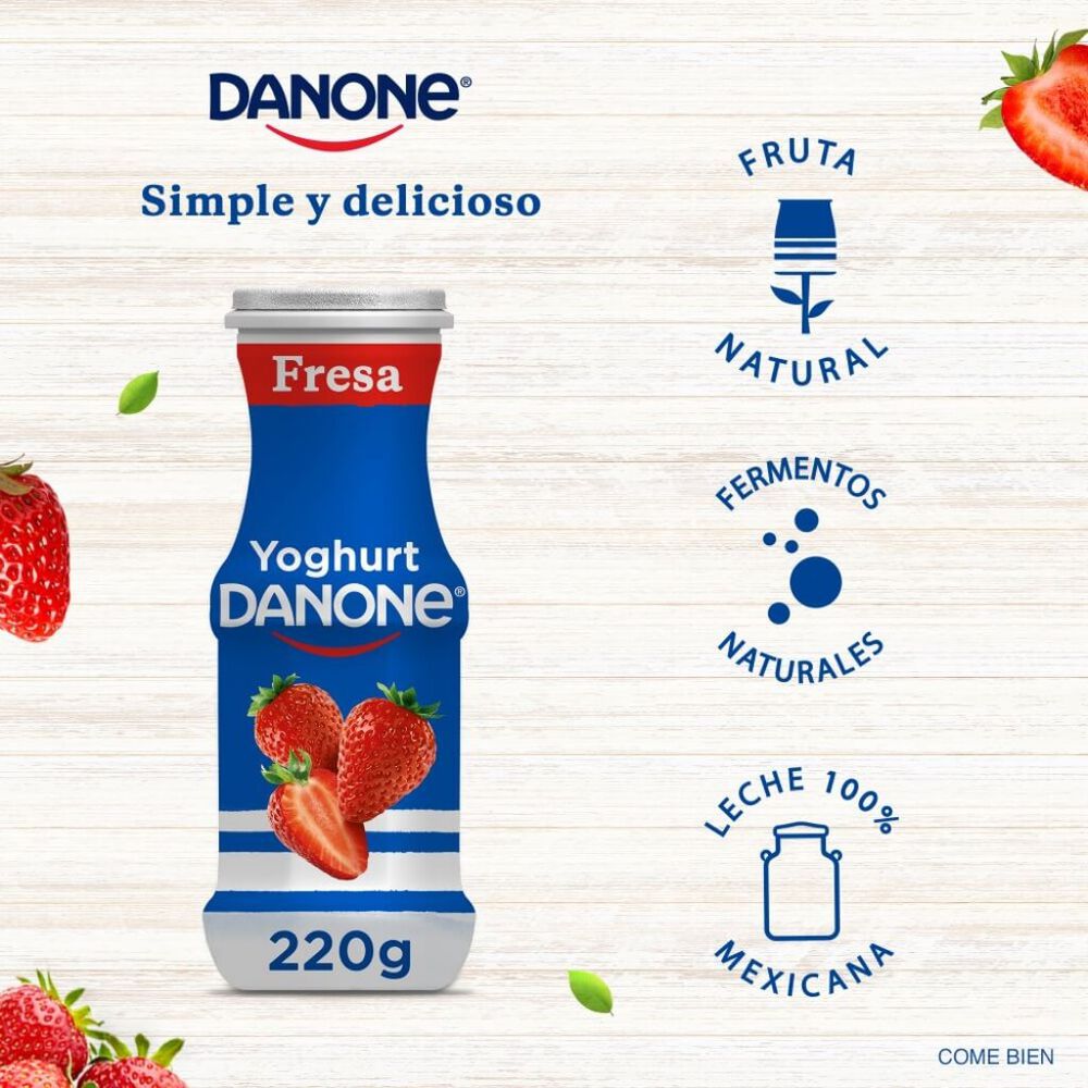 Yoghurt Danone Bebible Con Fresa 220g image number 1