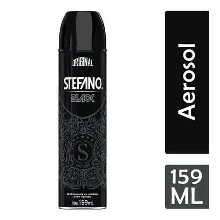 Desodorante Stefano Black en Aerosol de 159 ml image number 2