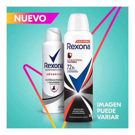 Antitranspirante Rexona Women Antibacterial + invisible en Aerosol para Mujer 150 ml image number 2