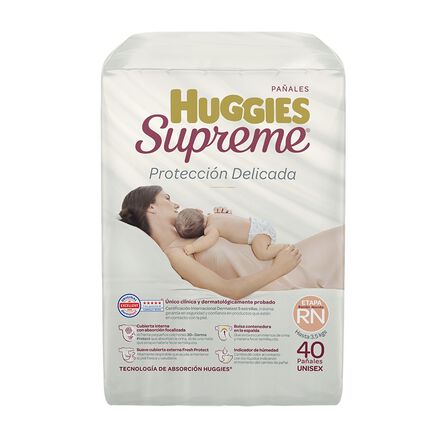 Pañal para Bebé Huggies Supreme Unisex, Etapa Recién Nacido con 40 Piezas. image number 3