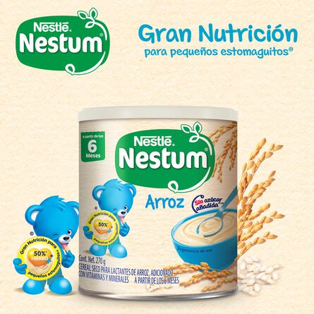 Cereal Infantil Nestum Etapa 1 Arroz Lata 270g image number 6
