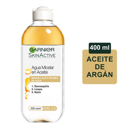 Agua Micelar en Aceite Garnier Skin Active 400 Ml image number 1