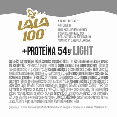 Leche Lala 100 Sin Lactosa Proteína Light 1 lt image number 2