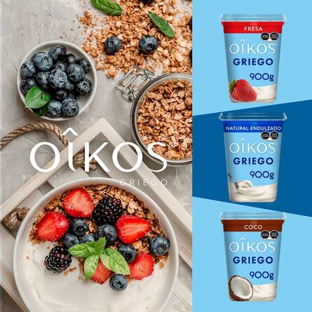 Yoghurt Griego Oikos Con Fresa 900 g image number 2