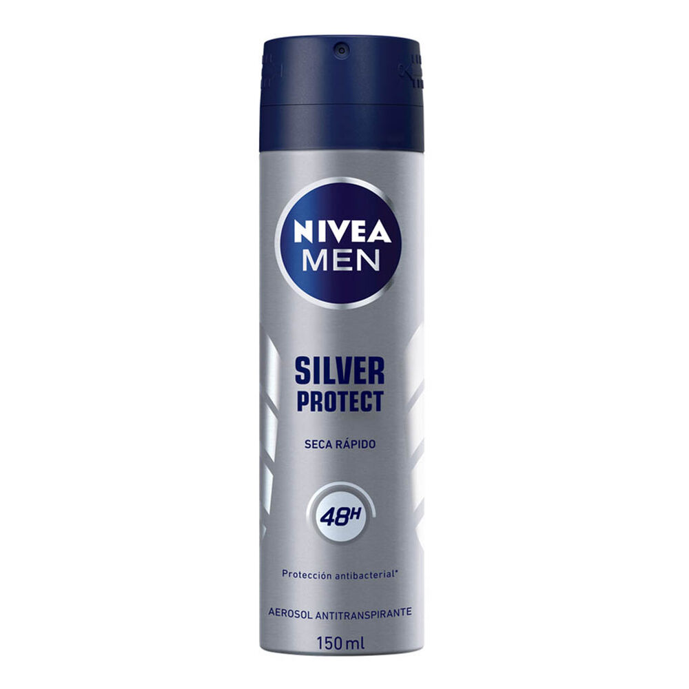 Nivea Men Desodorante Antitranspirante Hombre Silver Protect Spray, 150ml image number 0