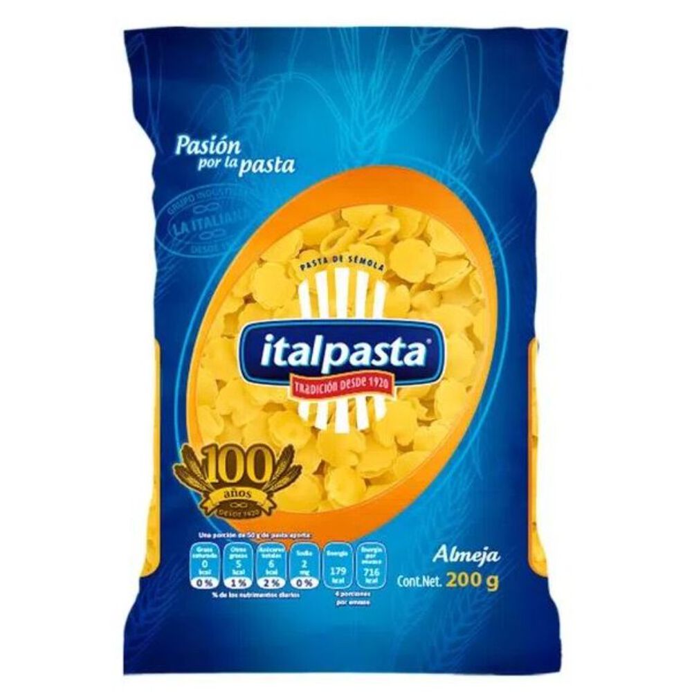 Pasta Almejas Italpasta 200 Gramo Bolsa image number 0