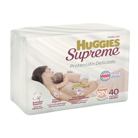 Pañal para Bebé Huggies Supreme Unisex, Etapa Recién Nacido con 40 Piezas. image number 2