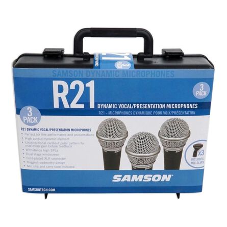 Set de 3 Micrófonos Samson SAR21 con Estuche image number 1