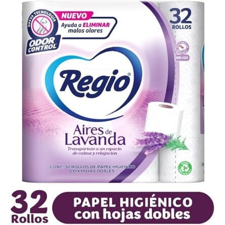 Higiénico Regio Aires de Lavanda 32 Rollos image number 1