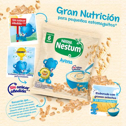 Cereal Infantil Nestum Etapa 1 Avena Bolsa 90g image number 4