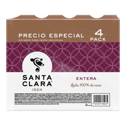 Leche Santa Clara Entera 4 Pack image number 2