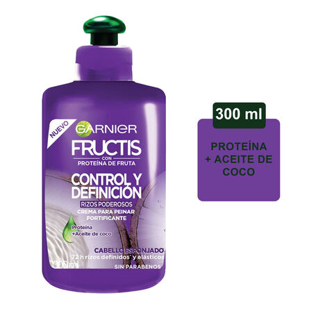 Crema para Peinar Garnier Fructis Rizos Poderosos 300 ml image number 2