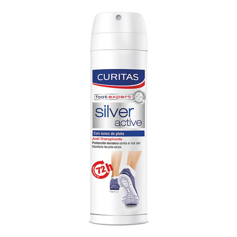 Desodorante en Spray para pies Curitas Silver Active 150 ml image number 0