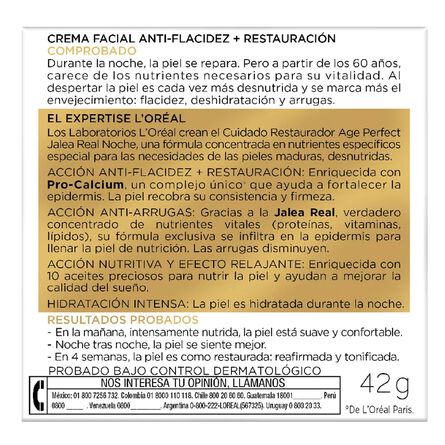 Crema Facial L'Oréal Paris Age Perfect Jalea Real Noche 50 ml image number 6