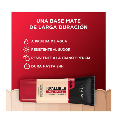 Base de Maquillaje L'Oréal Infallible Pro-Matte 109 Classic Tan 30 ml image number 2