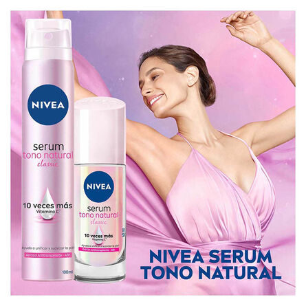 Desodorante Aclarante Nivea Serum Tono Natural Classic Spray 100 ml image number 6