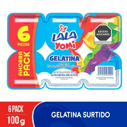 Gelatina Lala Yomi Surtido 6 Pz 100 g image number 2
