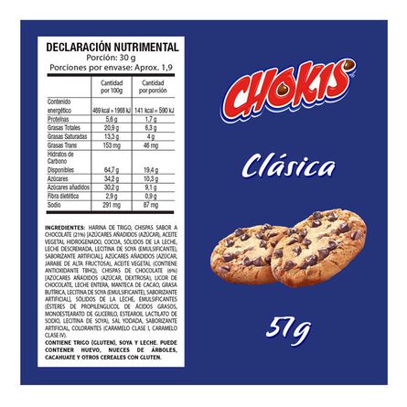 Galletas Gamesa Chokis Chocolate 57 g image number 2