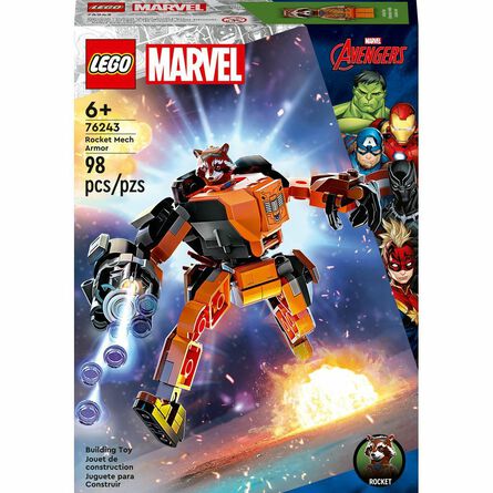 Lego Marvel 76243 Armadura Robótica De Rocket 98 Pzas image number 1