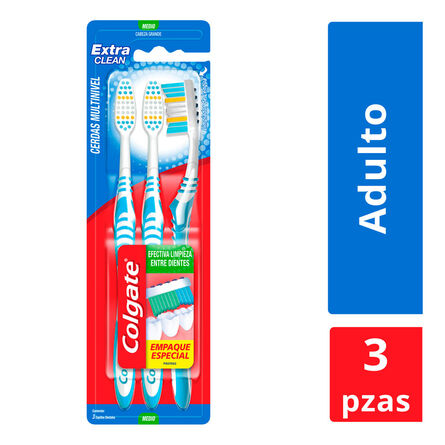 Cepillo Dental Colgate Extra Clean 3 piezas image number 1