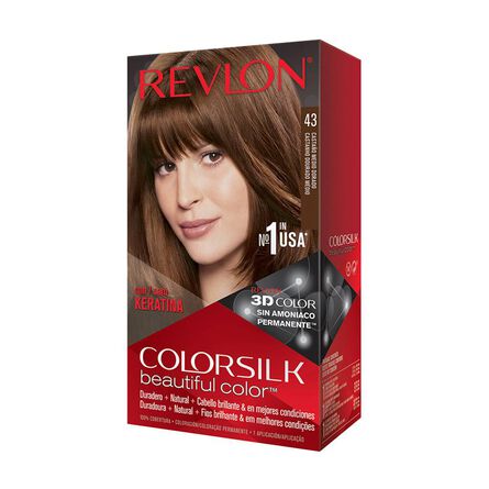 Tinte para cabello Beautiful Color Keratina Castaño Medio Dorado tono 43 59.1 ml image number 2