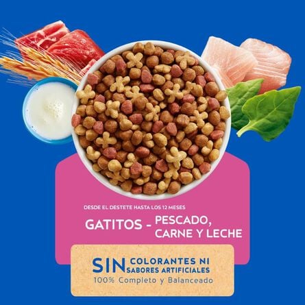 Purina Cat Chow Defense Plus Alimento seco para gatitos sabor pescado, carne y leche, bulto de 1.5kg image number 2