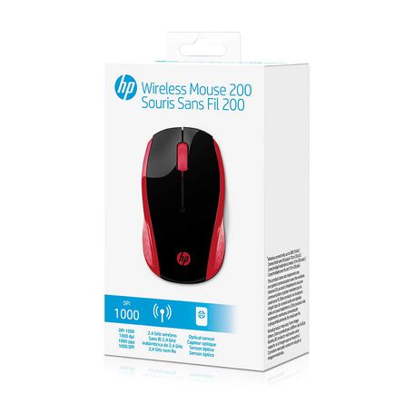 Mouse Inalámbrico HP 200 Rojo image number 3