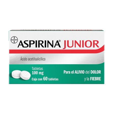 Aspirina Junior Alivio De Dolor De Cabeza y Fiebre 60 Tabletas image number 1