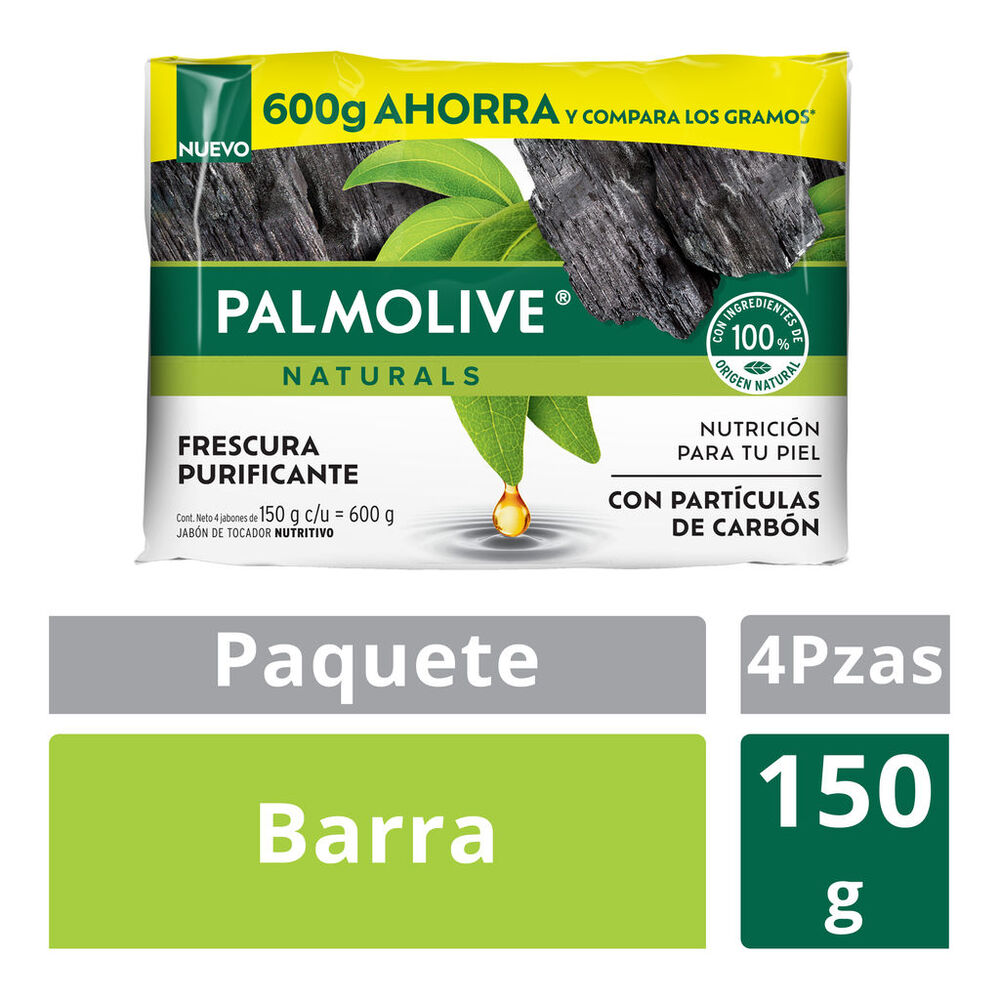 Jabon Barra Palmolive Carbon Activado 150g 4 pzas image number 2