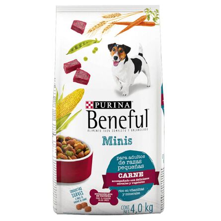Purina Beneful Minis Alimento seco para cachorros raza pequeña carne 4Kg image number 2
