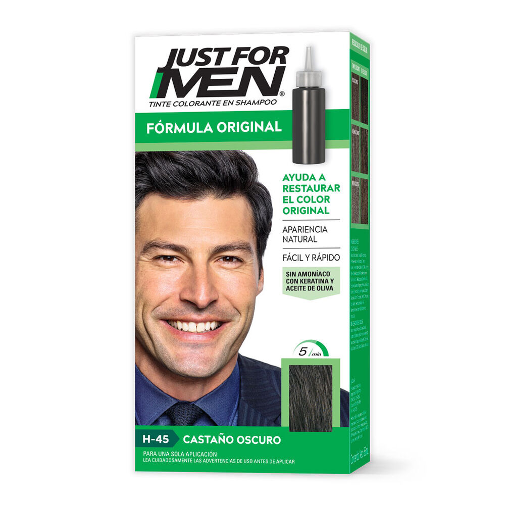 Tinte Just For Men H-45 Castaño Oscuro image number 1