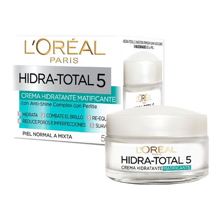 Crema Facial L'Oréal Paris Hidra Total 5 Cuidado Día Matificante 50 Ml image number 7