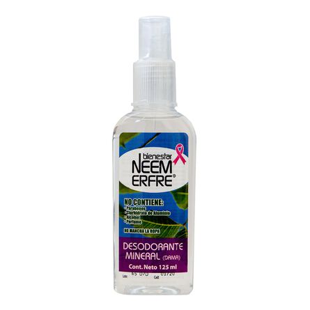 Desodorante Mineral para Dama Bienestar Neem Erfre 125 ml image number 3