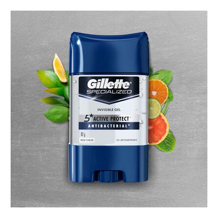 Antitranspirante Gillette Antibacterial 82 g image number 3