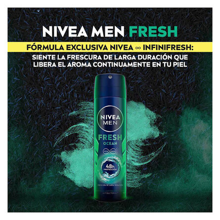 Desodorante Antibacterial Nivea Men Fresh Ocean en Spray 150 ml image number 5