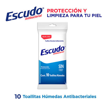 Escudo Toallitas Húmedas Antibacteriales, 10 piezas image number 5