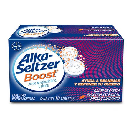 Antiácido Alka-Seltzer Boost 10 Tabletas Efervescentes image number 1