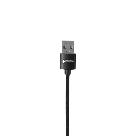 Cable Reforzado USB a Micro USB Sync Ray SR-BMC35 Negro image number 1