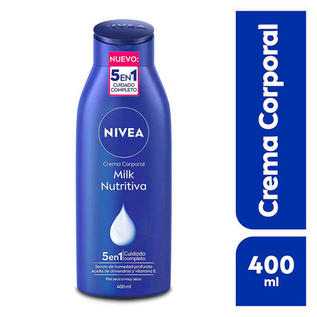 Crema Corporal Nivea Body Milk Nutritiva Piel Extra Seca 400 ml image number 3