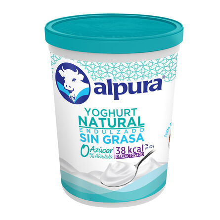 Yoghurt Natural Endulzado Sin Grasa 900 g image number 1