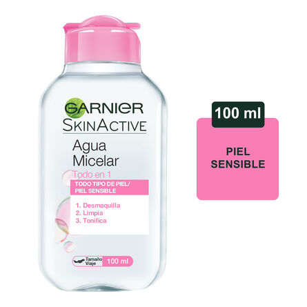 Agua Micelar Garnier Skin Active Todo en 1 100 Ml image number 3