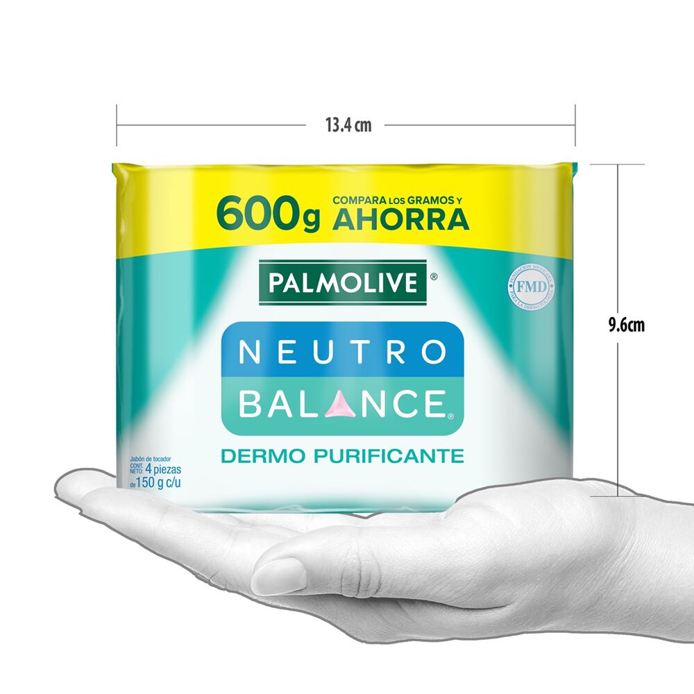Jabón en Barra Palmolive Neutro Balance Dermo Purificante 4 pzas 150 g image number 6