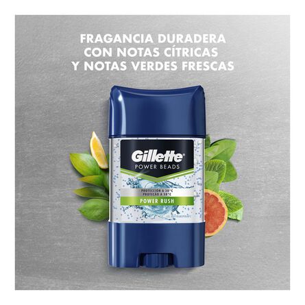 Antitranspirante Gillette Gel Power Rush 82 g image number 2