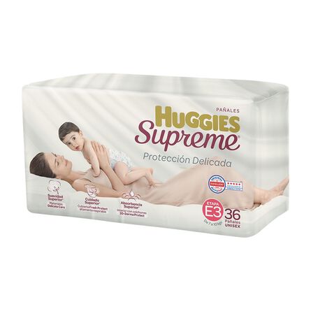 Pañal para Bebé Huggies Supreme Unisex, Etapa 3 con 36 Piezas image number 2